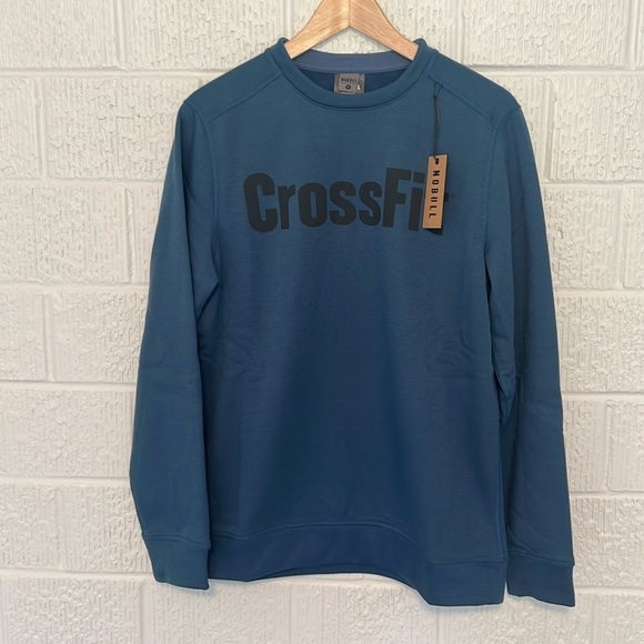 Nobull Men's CrossFit Crew Sweatshirt Blue Size Medium New With tags NWT - Picture 4 of 12